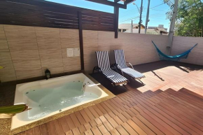 Apê Cabana com banheira hidro spa, ar condicionado